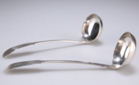 A PAIR OF VICTORIAN SCOTTISH SILVER TODDY LADLES