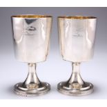 A PAIR OF GEORGE III SILVER GOBLETS