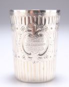 A FINE VICTORIAN SILVER BEAKER