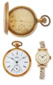SIX VARIOUS WRIST WATCHES AND TWO POCKET WATCHES
