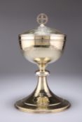 A LARGE ELIZABETH II SILVER-GILT CHALICE AND COVER