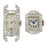 TWO DIAMOND SET WATCHES BY PICARD CADET & MAPPIN