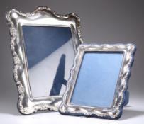 TWO LARGE MODERN SILVER-MOUNTED PHOTOGRAPH FRAMES
