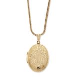 A 9 CARAT GOLD LOCKET PENDANT ON CHAIN