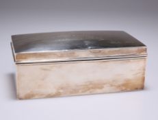 A GEORGE V SILVER CIGARETTE BOX