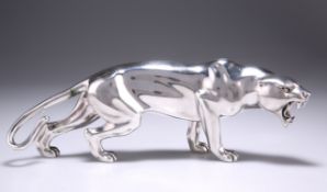 AN ITALIAN SILVER MODEL OF A PANTHER