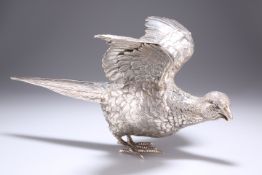 A GERMAN SILVER MODEL OF A PHEASANT