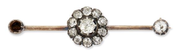 A LATE VICTORIAN DIAMOND BAR BROOCH