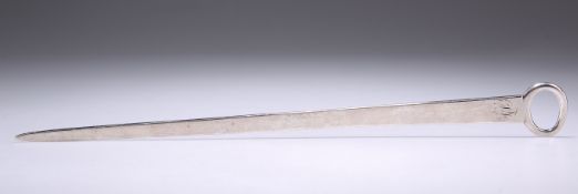 A GEORGE III PROVINCIAL SILVER MEAT SKEWER