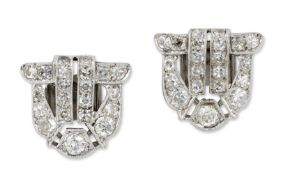 A PAIR OF DIAMOND CLIPS, c.1930s