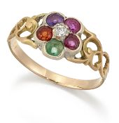 AN ACROSTIC ‘REGARD’ CLUSTER RING