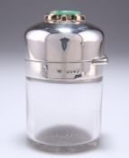 A VICTORIAN SILVER COVERED SCENT BOTTLE