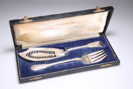 A MATCHED PAIR OF VICTORIAN SILVER FISH SERVERS