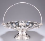 A LATE VICTORIAN SILVER SWING-HANDLE BASKET