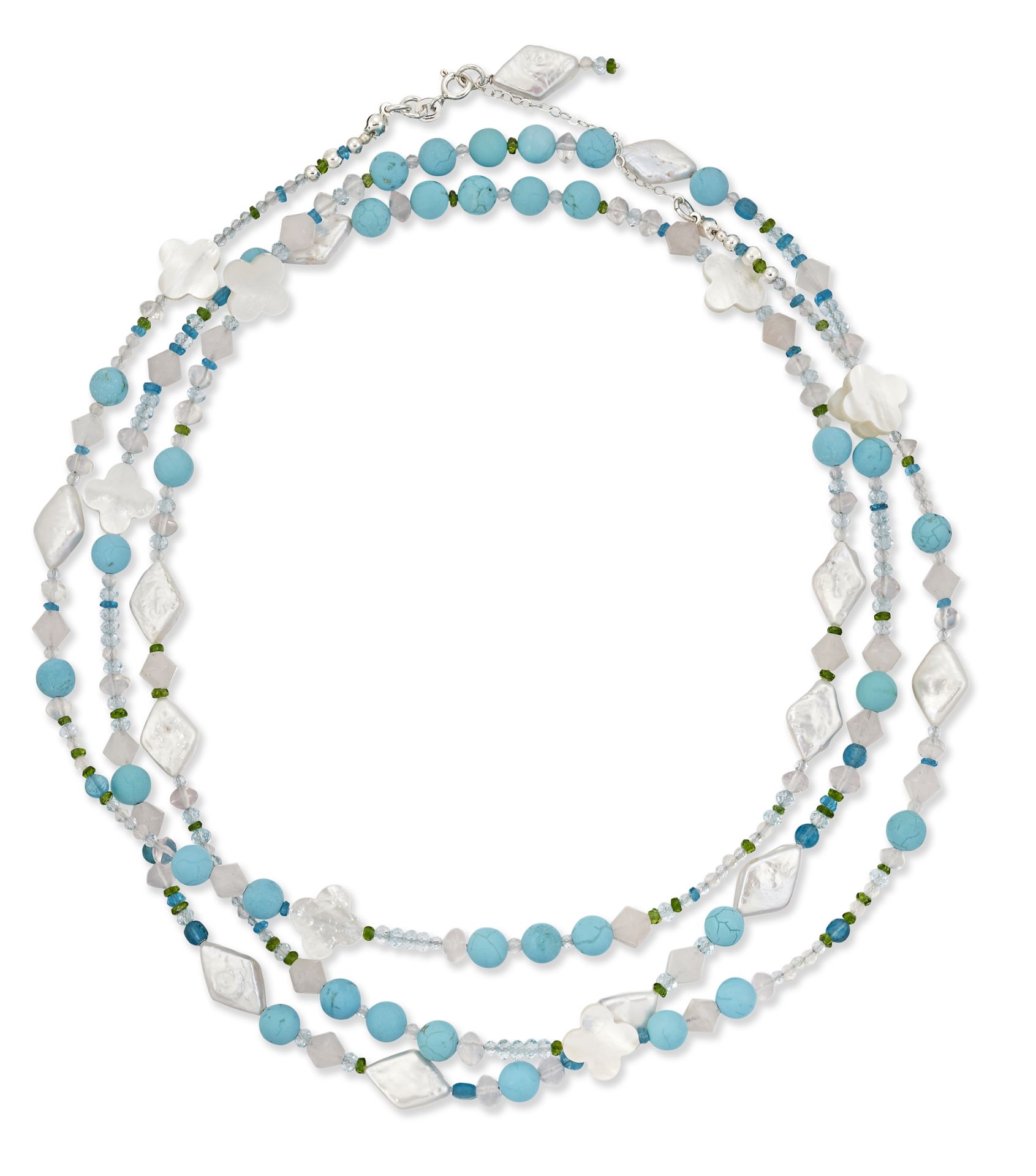 A GEMSTONE BEAD NECKLACE