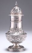 A LARGE VICTORIAN SILVER SUGAR CASTER