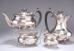 A GEORGE V SILVER FOUR PIECE TEA SERVICE