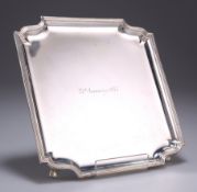 AN ART DECO SILVER WAITER