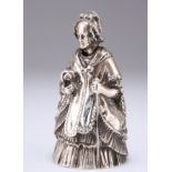 A GEORGE V SCOTTISH SILVER HEAVY CAST FIGURAL BELL