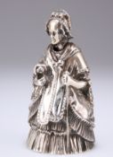 A GEORGE V SCOTTISH SILVER HEAVY CAST FIGURAL BELL