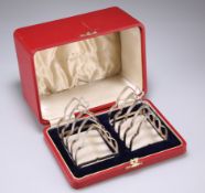 A PAIR OF GEORGE VI SILVER TOAST RACKS