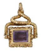 A 19TH CENTURY SWIVEL FOB