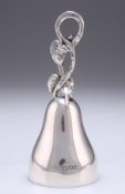 AN EDWARDIAN CAST SILVER BELL