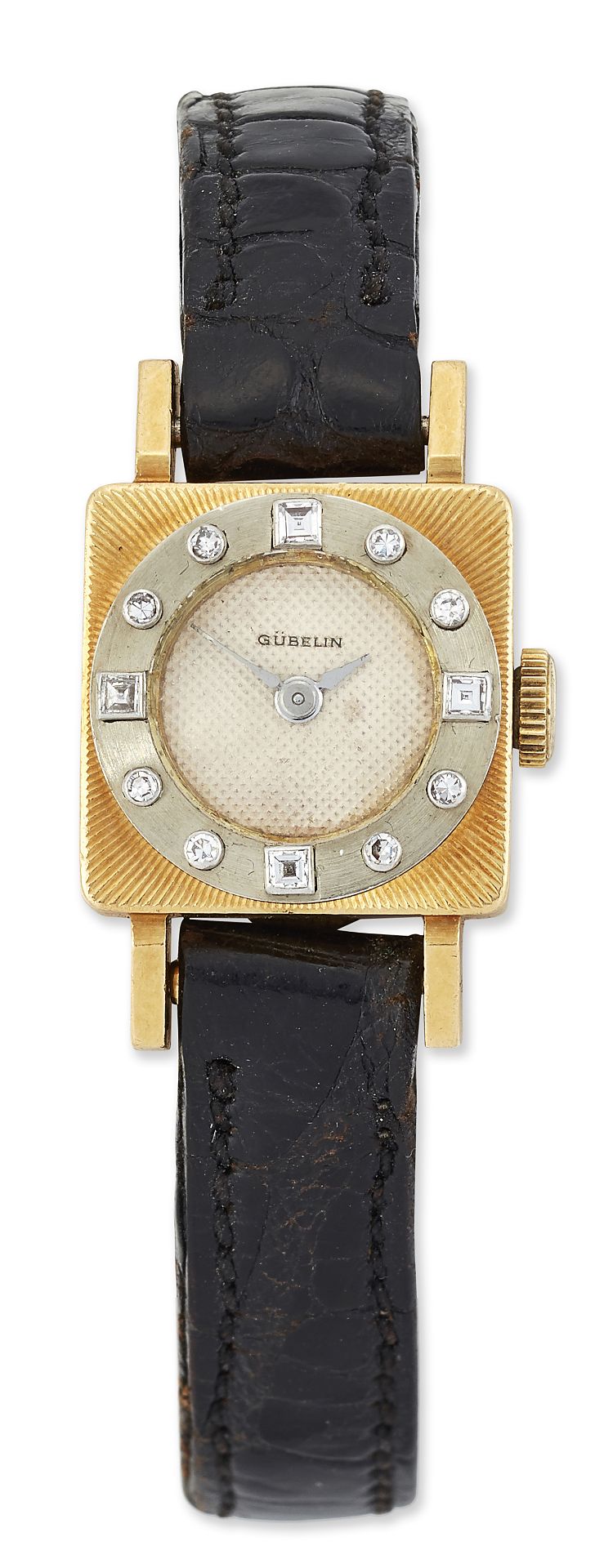 LADYS 18 CARAT GOLD GUBELIN STRAP WATCH