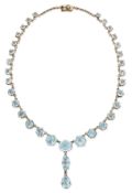 AN AQUAMARINE RIVIÈRE NECKLACE