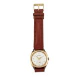 GENTS 9 CARAT GOLD HELVETIA STRAP WATCH