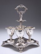 A WILLIAM IV SILVER EGG CRUET