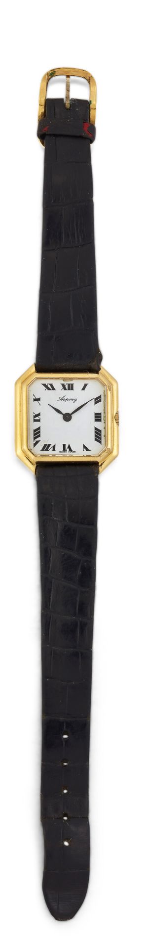 LADY'S 18 CARAT GOLD ASPREY STRAP WATCH