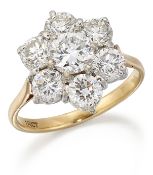 A DIAMOND CLUSTER RING