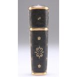 A 19TH CENTURY BLACK SHAGREEN ETUI