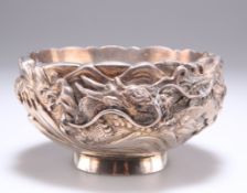 A CHINESE SILVER BOWL, LATE 19TH CENTURY