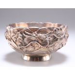 A CHINESE SILVER BOWL, LATE 19TH CENTURY