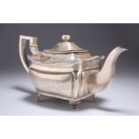 A GEORGE III IRISH PROVINCIAL SILVER TEAPOT, PROBABLY CORK