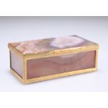 A BANDED AGATE TRINKET BOX AND COVER