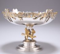 AN ELIZABETH II PARCEL-GILT SILVER ROYAL COMMEMORATIVE TAZZA