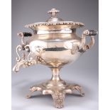 A 19TH CENTURY SILVER-PLATED SAMOVAR