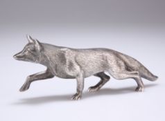AN ELIZABETH II SILVER MODEL OF A FOX