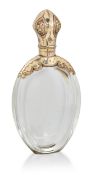 A 19TH CENTURY ROCK CRYSTAL SCENT BOTTLE