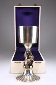 AN ELIZABETH II SILVER AND SILVER-GILT COMMEMORATIVE GOBLET