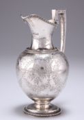 A VICTORIAN SILVER CREAM EWER,