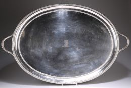 A LARGE OLD SHEFFIELD PLATE TWO-HANDLED TRAY, CIRCA 1790