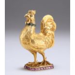 A NOVELTY COCKEREL SCENT BOTTLE