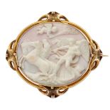 A LARGE 19TH CENTURY ITALIAN CARVED SHELL CAMEO