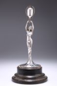 AN ART NOUVEAU SILVER FIGURE OF A LADY