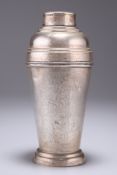 A FOREIGN SILVER COCKTAIL SHAKER