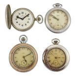 A GROUP OF FOUR POCKET WATCHES